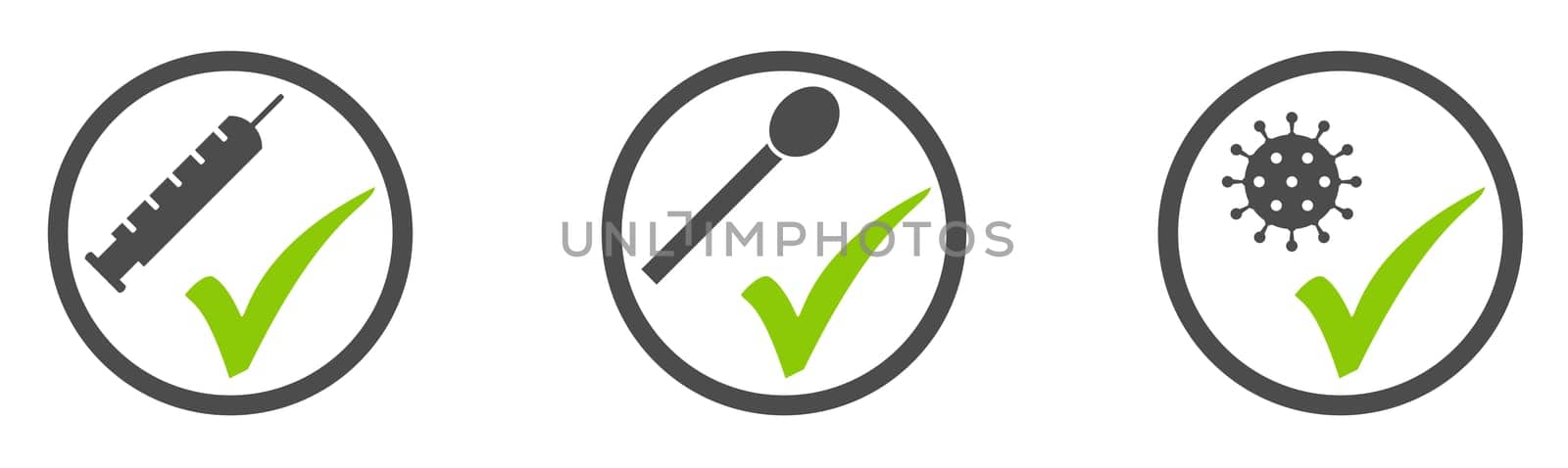 Vaccinated, tested or Recoverd - Coronavirus Banner
