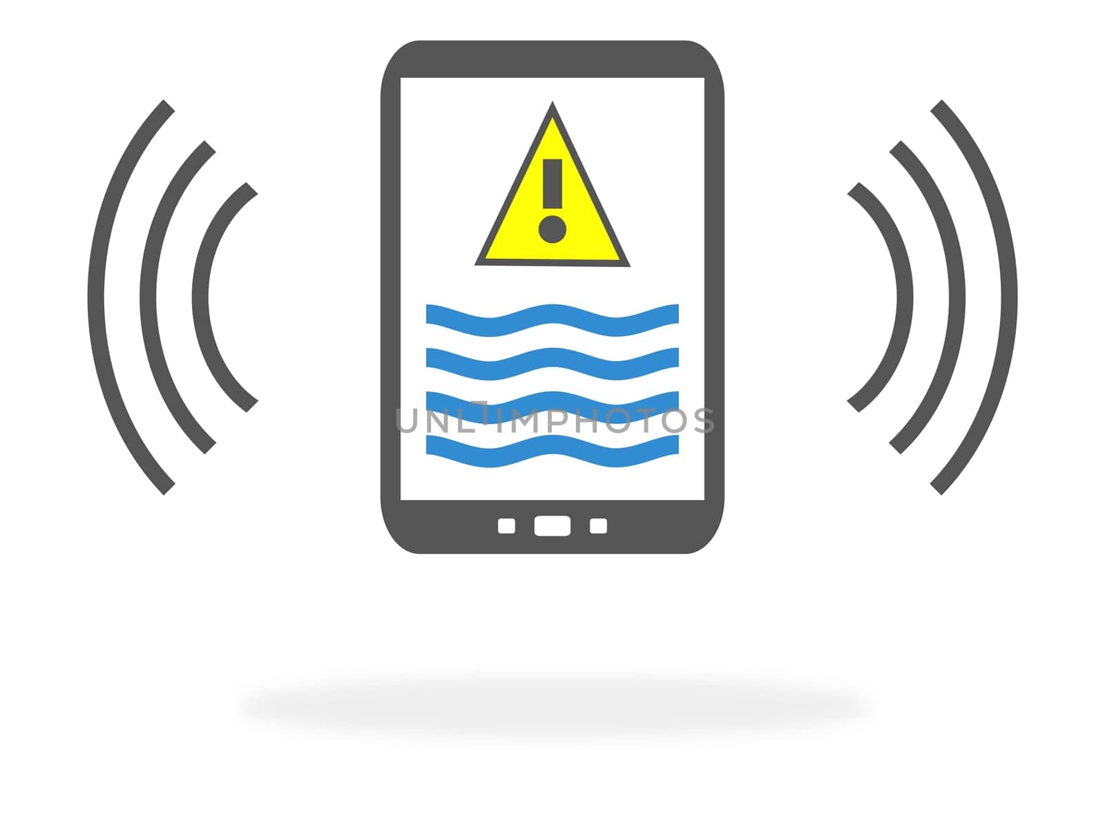 Smartphone Warning: Flood, High Tide or Heavy Rain