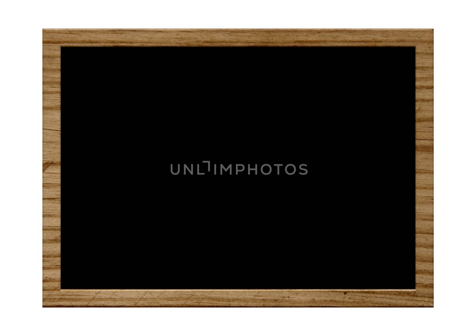 Wooden chalkboard with blank black texture