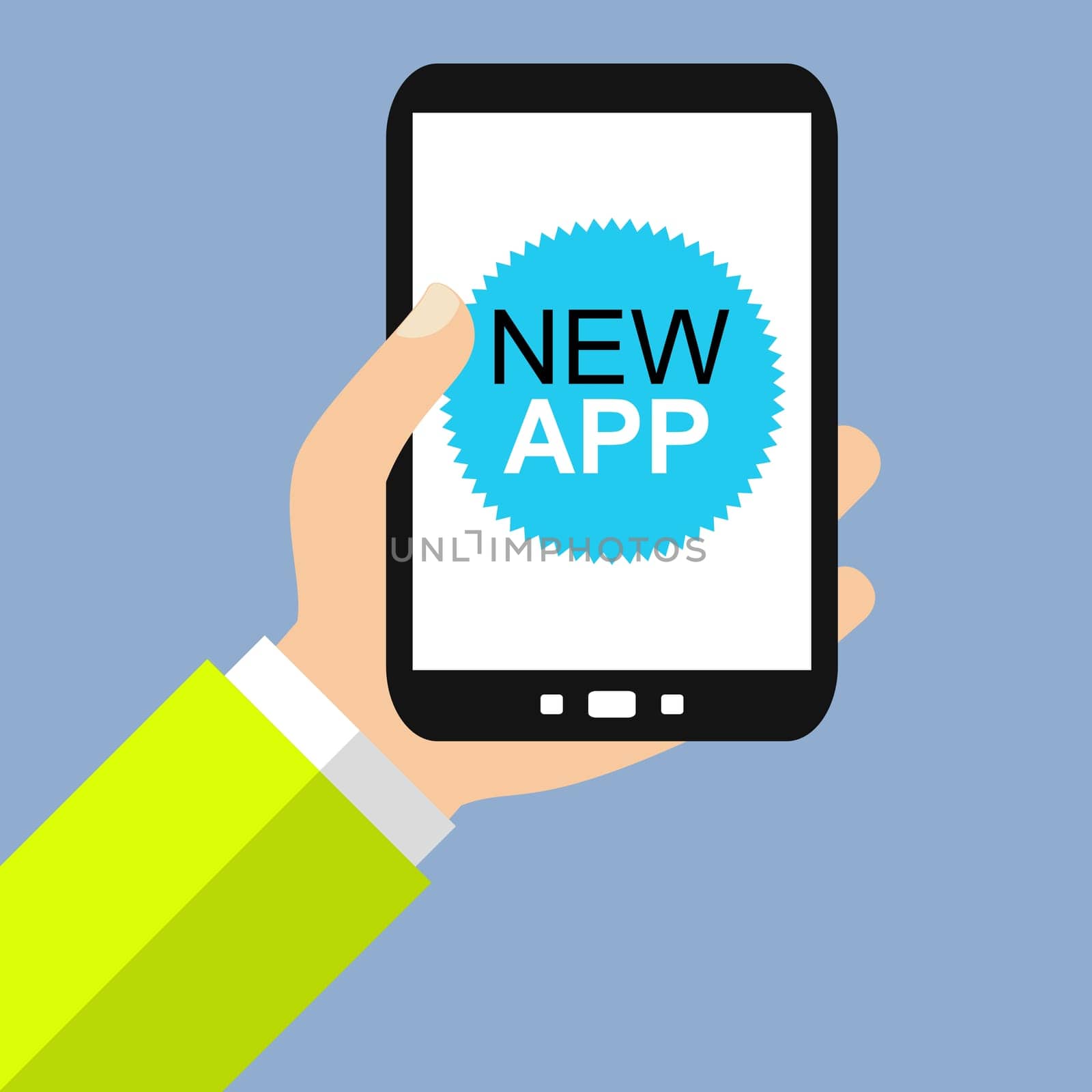 New App on smartphone - Flat Design Banner