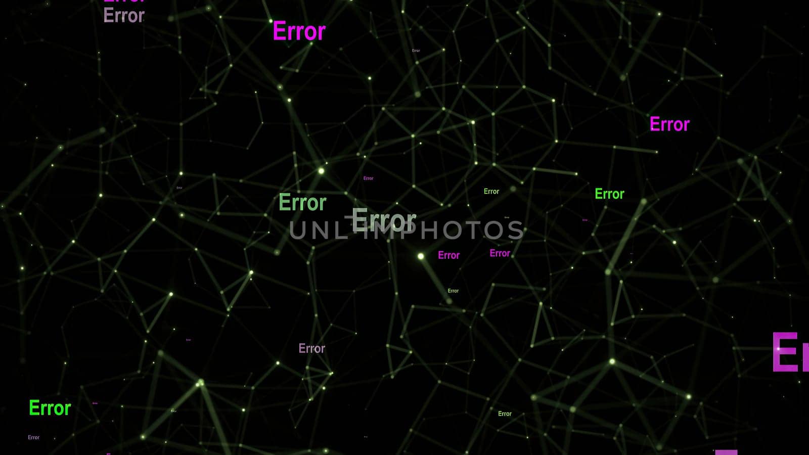 Error text against abstract  background