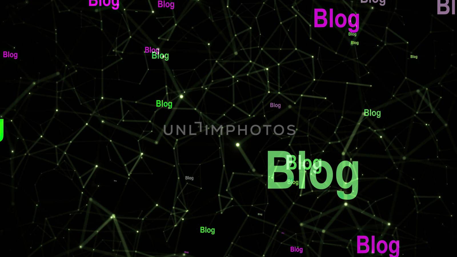 Blog text against network concept