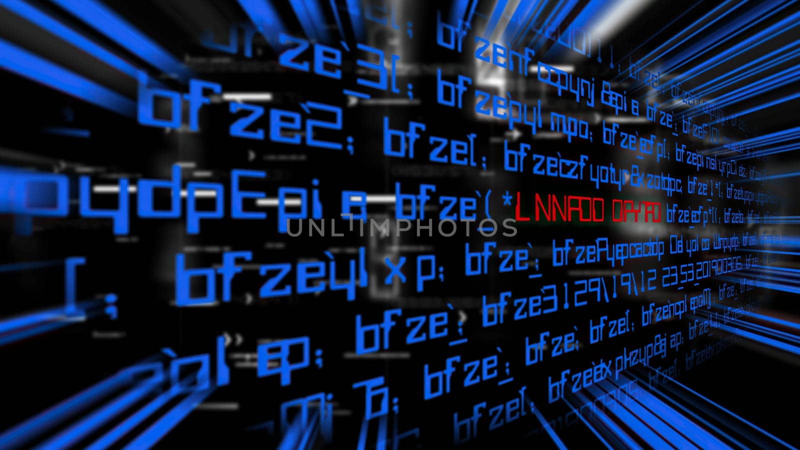 Decoding on computer screen  concept