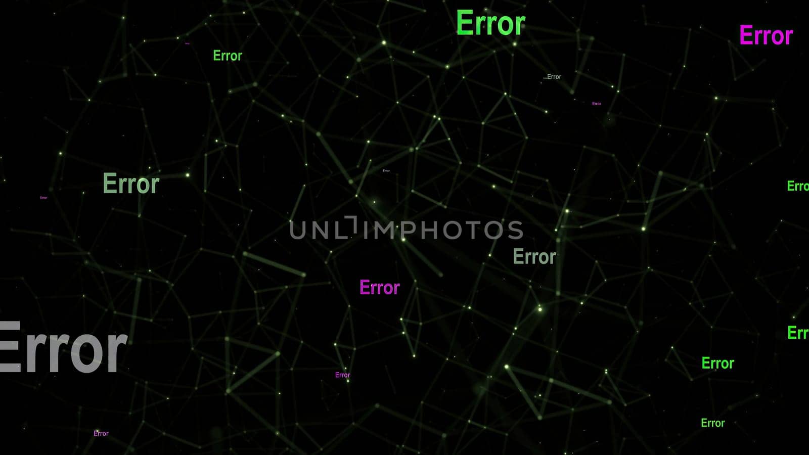 Error text against network  background