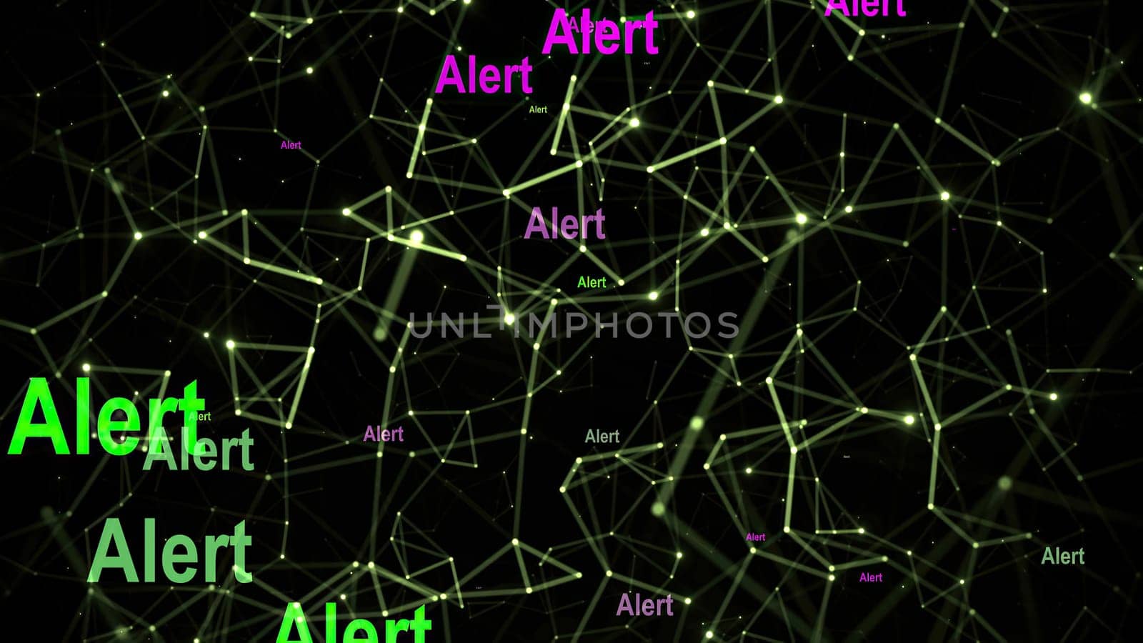 Alert text against abstract  background