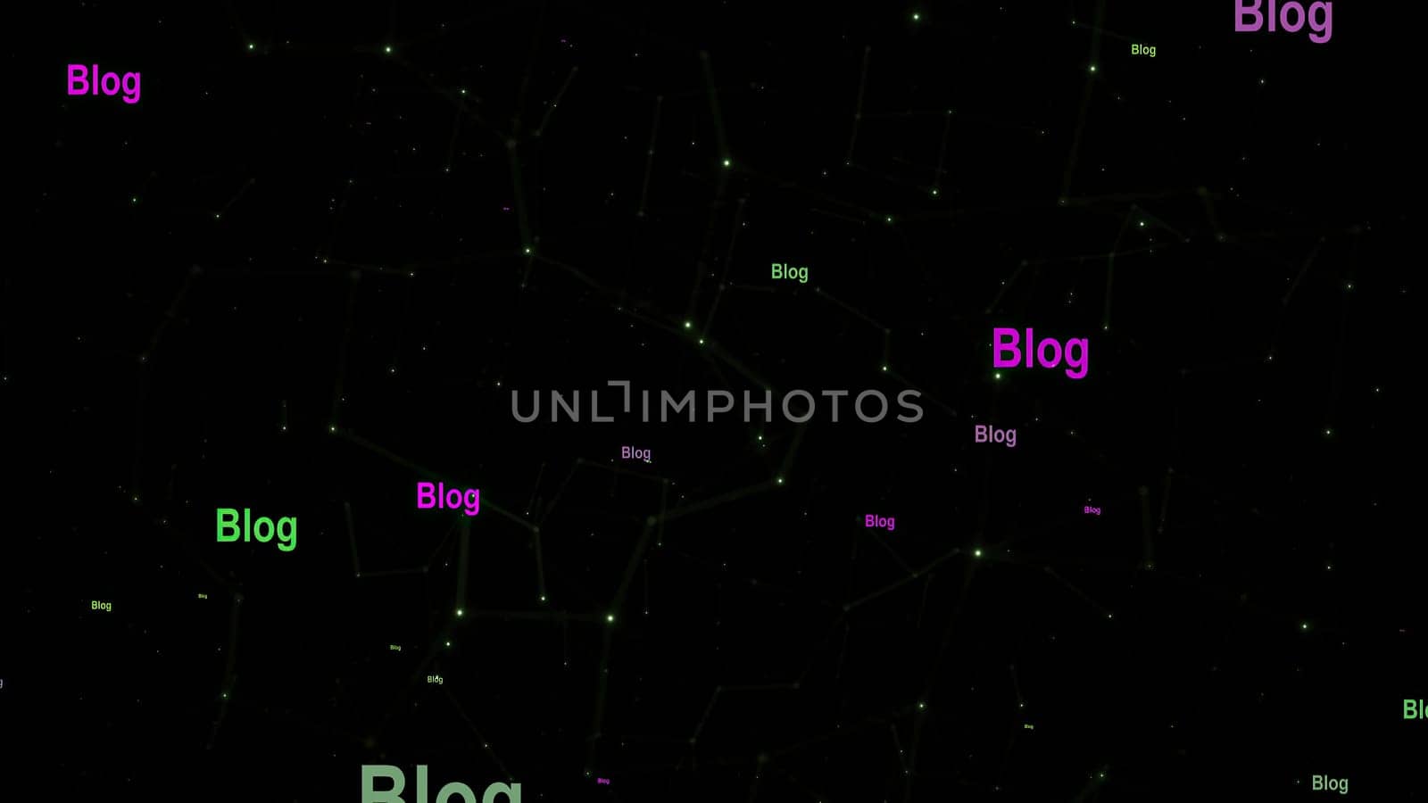 Blog text against network concept