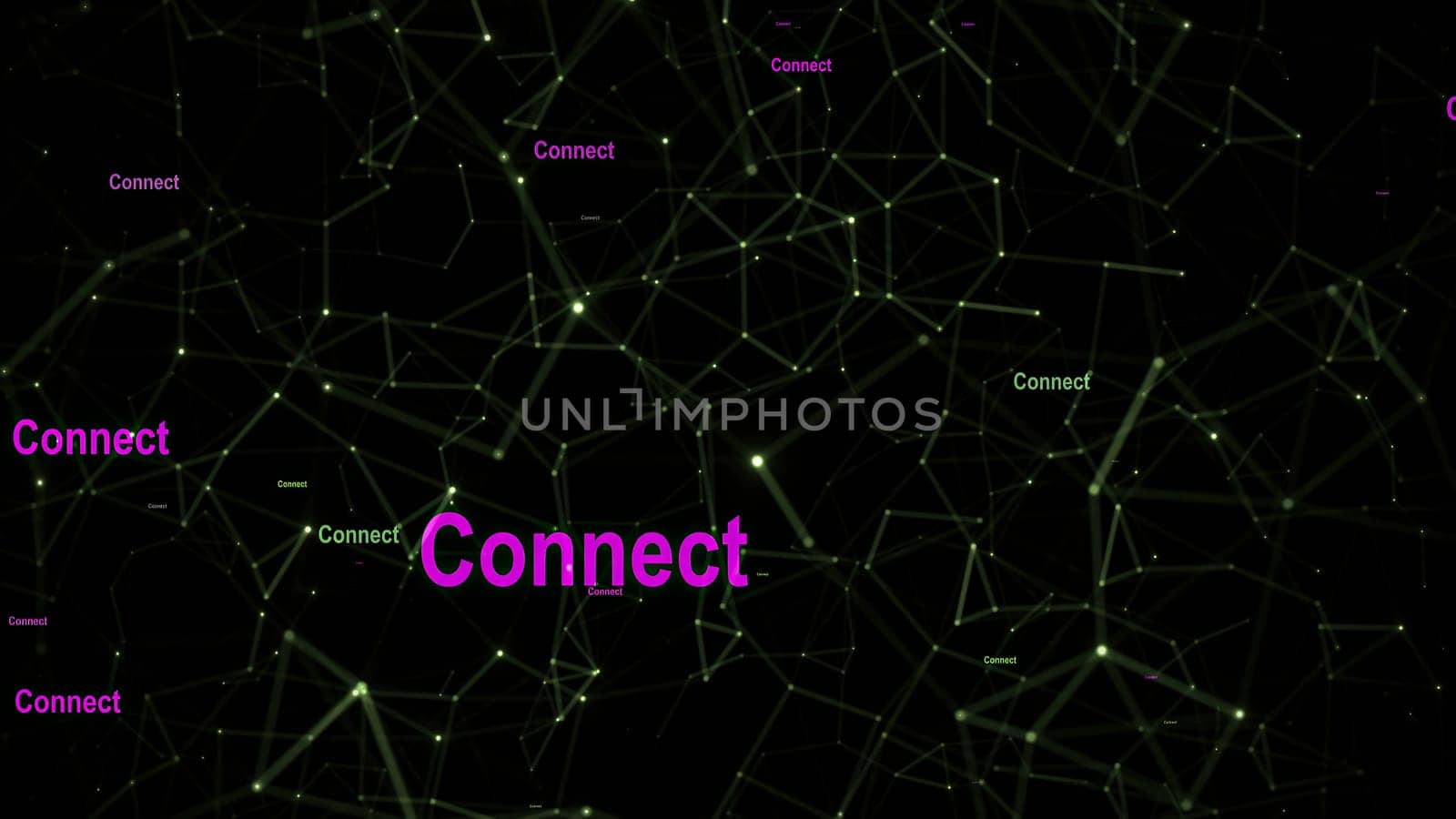 Connect text against technology  background