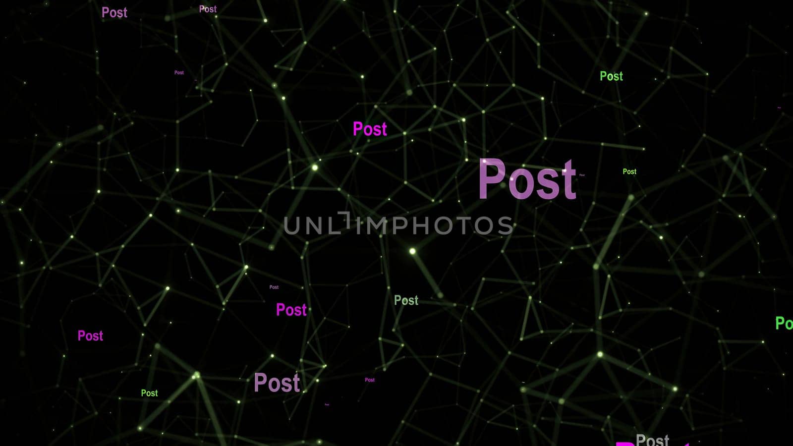 Post text against network background