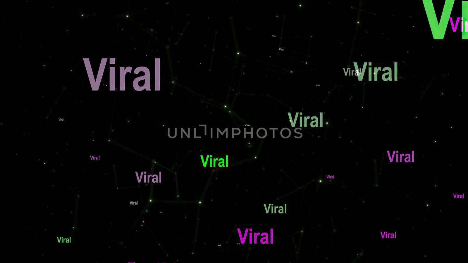 Viral text against abstract  background