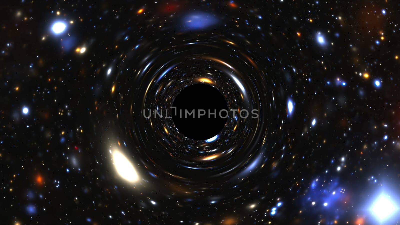 Space Tunnel With Galaxy and Nebulae simulation,Space Tunnel With Galaxy and Nebulae simulation