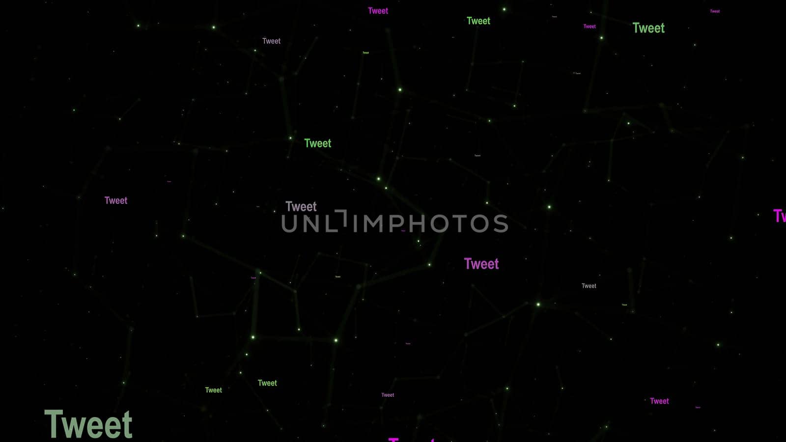 Tweet text against network  background