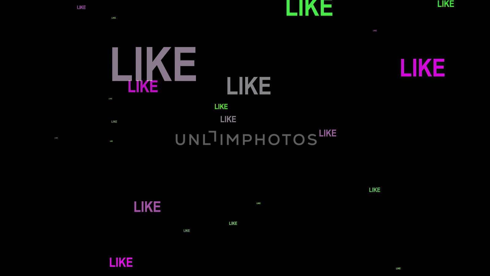Like text against black  background,Like text against black  background
