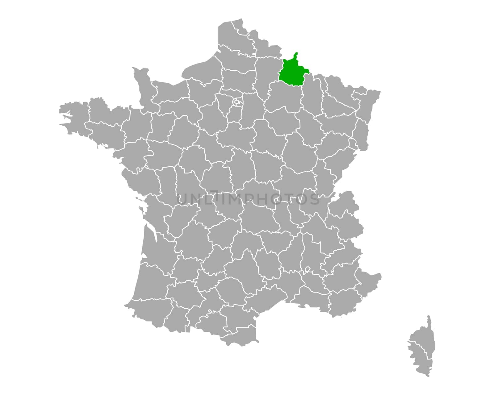 Map of Ardennes in France