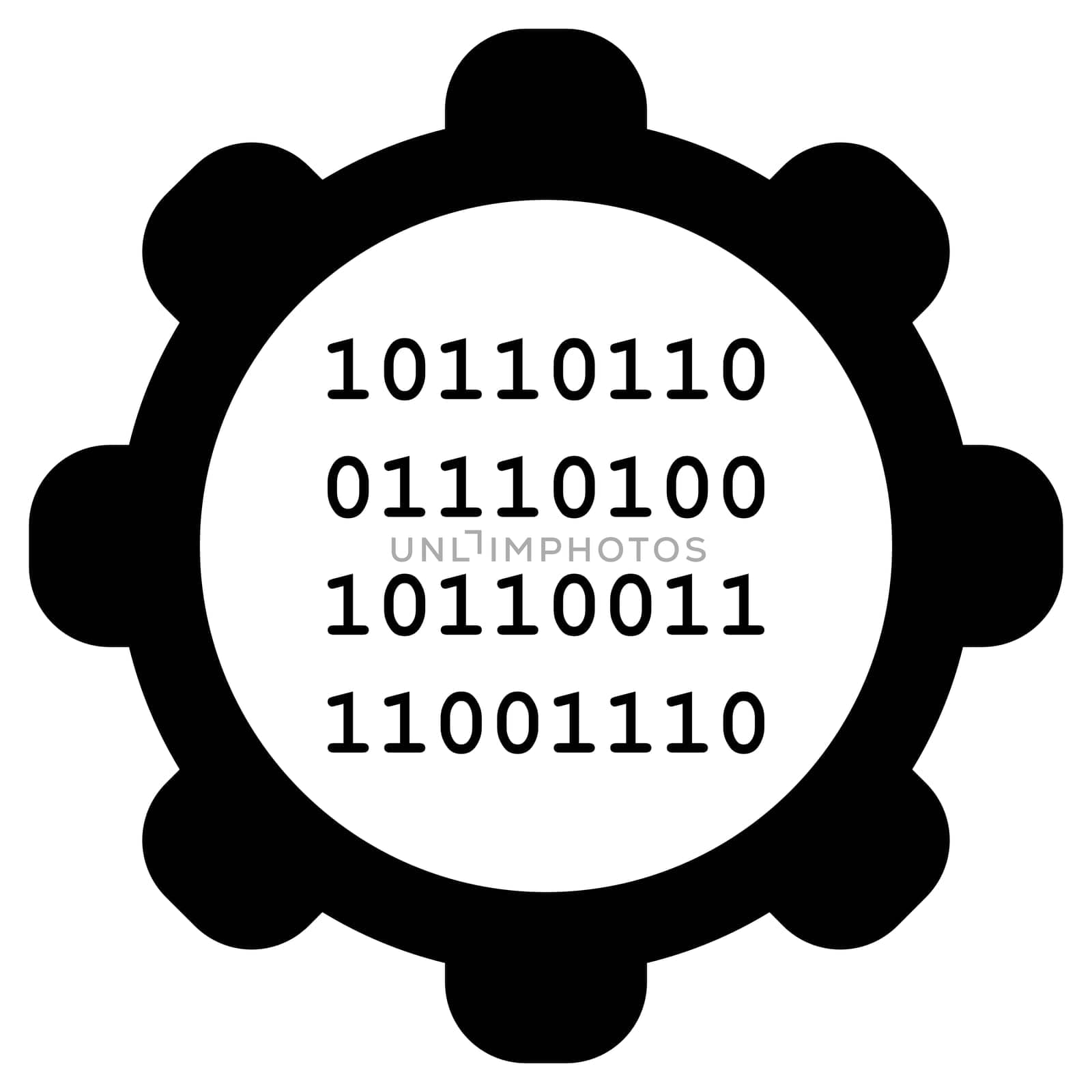 Binary code and wheel