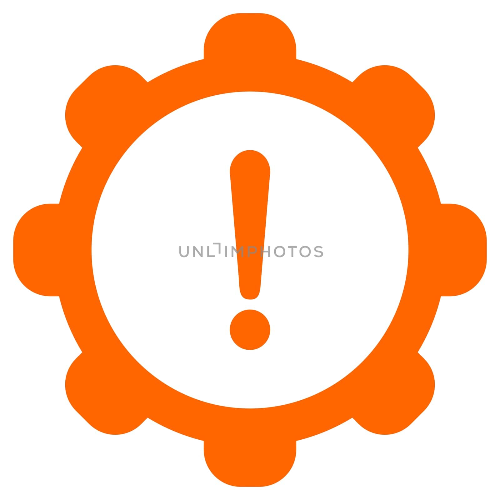 Exclamation mark and wheel