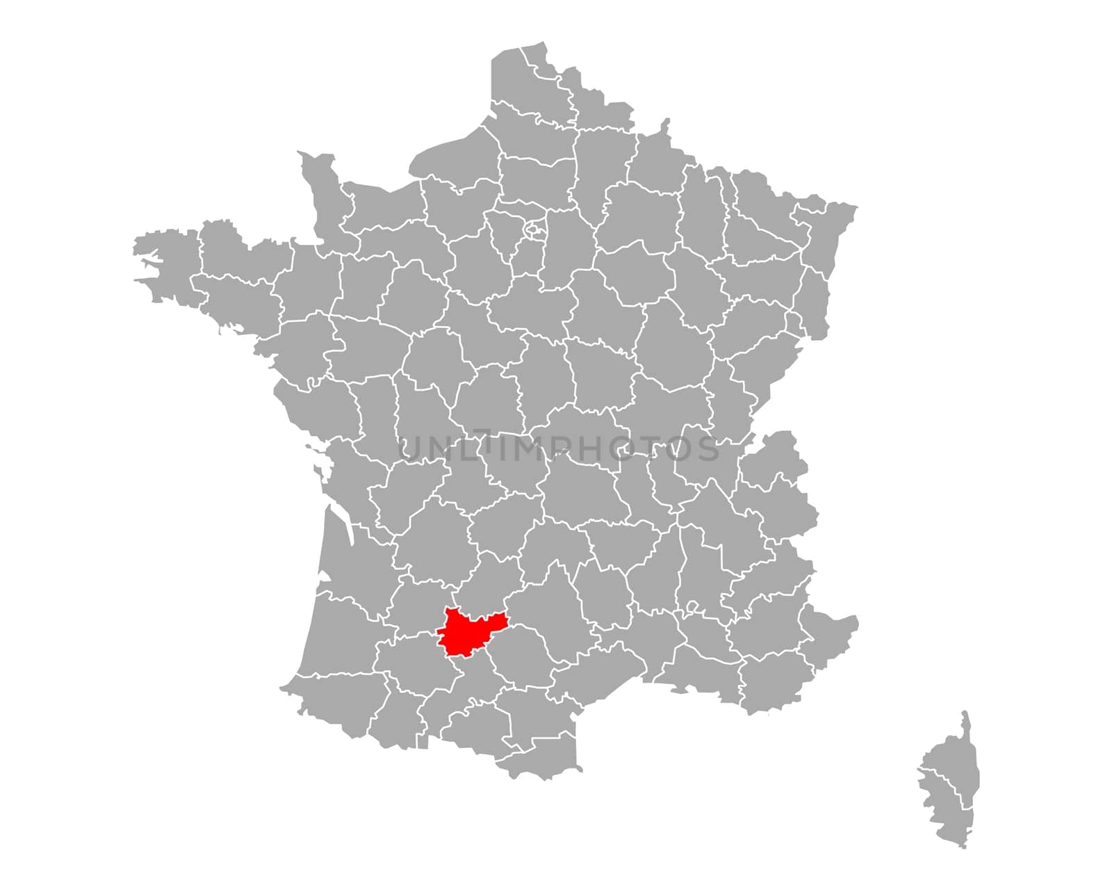 Map of Tarn-et-Garonne in France
