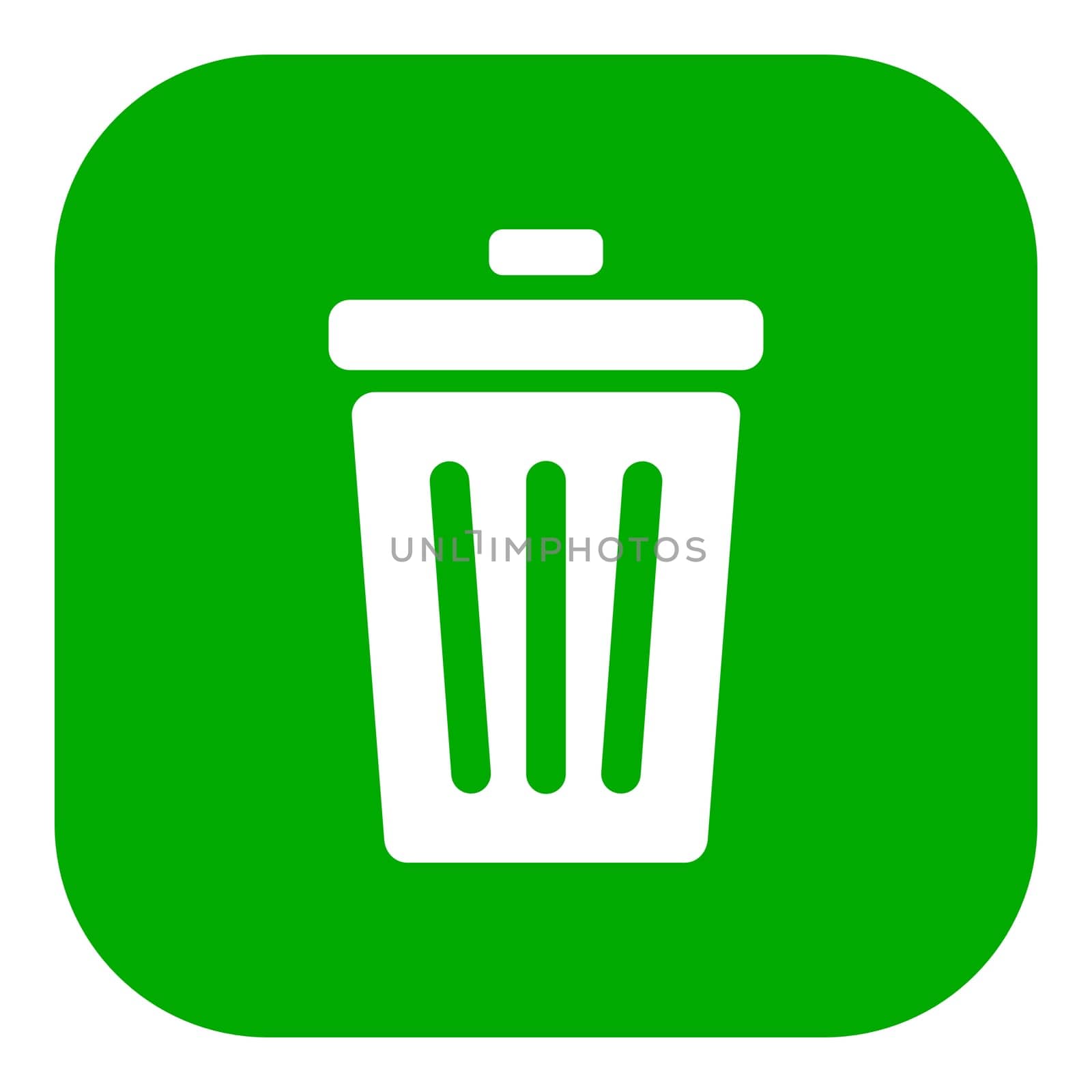 Waste bin and app icon