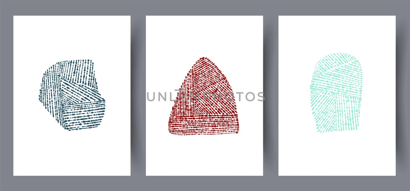 Scandinavian abstract vector print set. Minimalistic abstract wall art background for print. Scandinavian vector style.