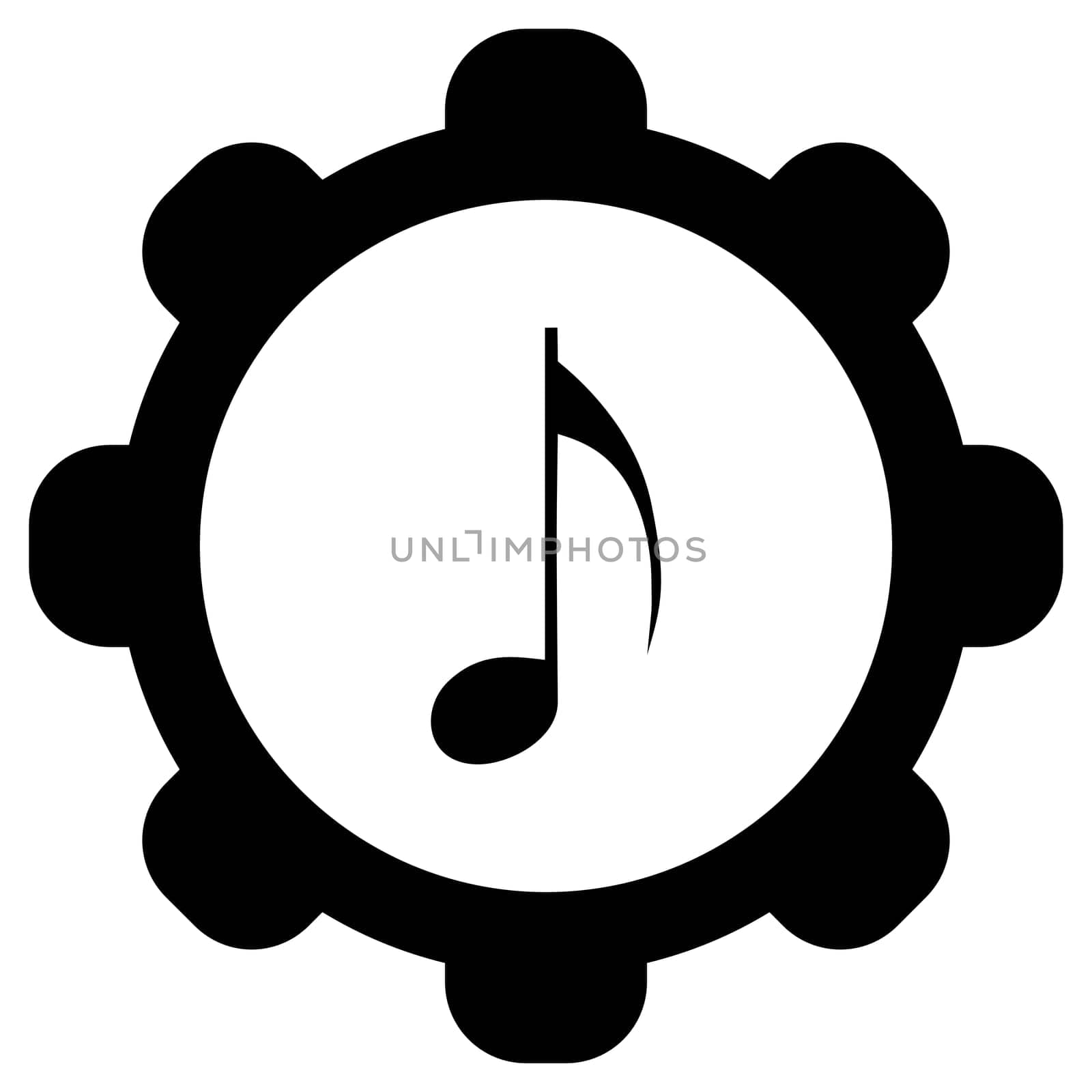 Music note and wheel