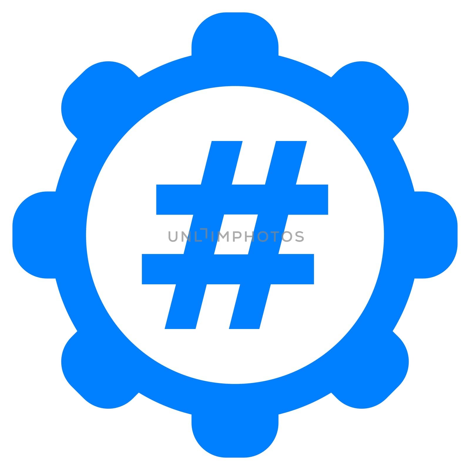 Hashtag and wheel
