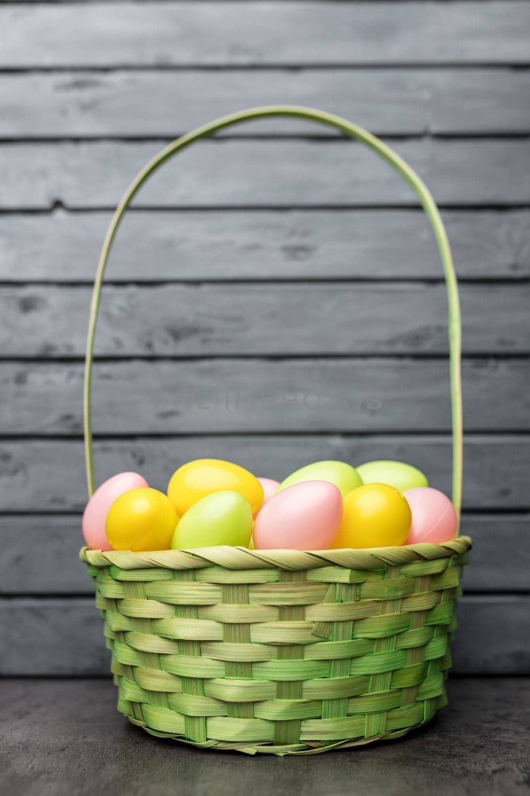 Traditional seasonal Easter holiday bunny and eggs