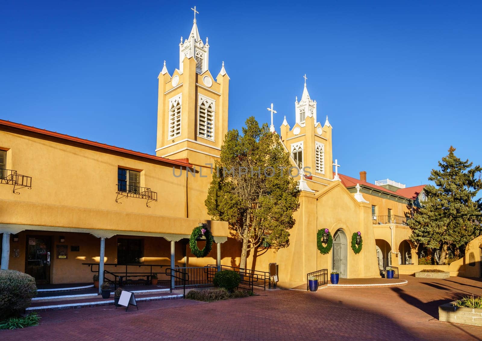 San Felipe de Neri Church in Old Town Plaza in Albuquerque, New Mexico