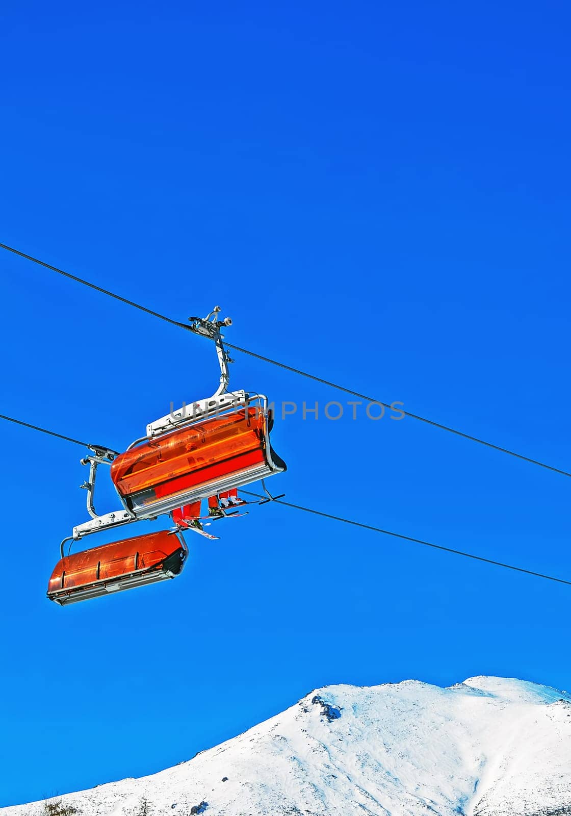 Ski lift in High Tatra Mountains, Slovakia