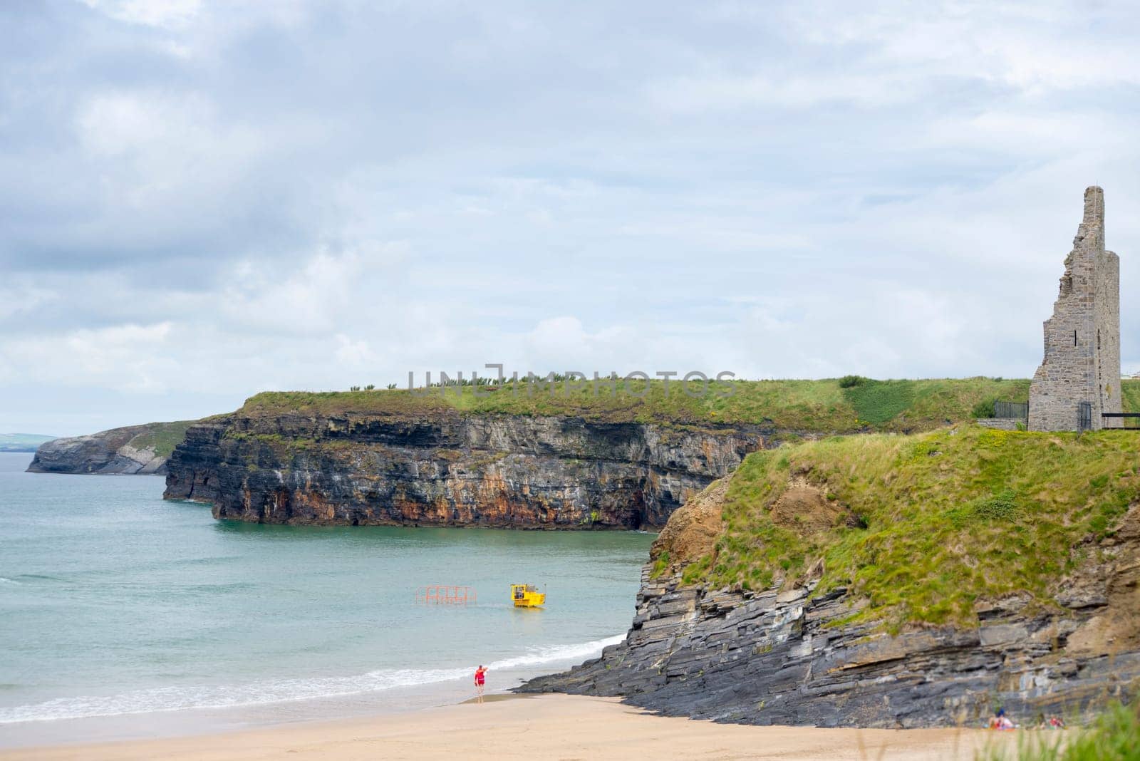 Ballybunion Sea & Cliff Rescue Service at ballybunion cliffs castle and beach of  county kerry ireland