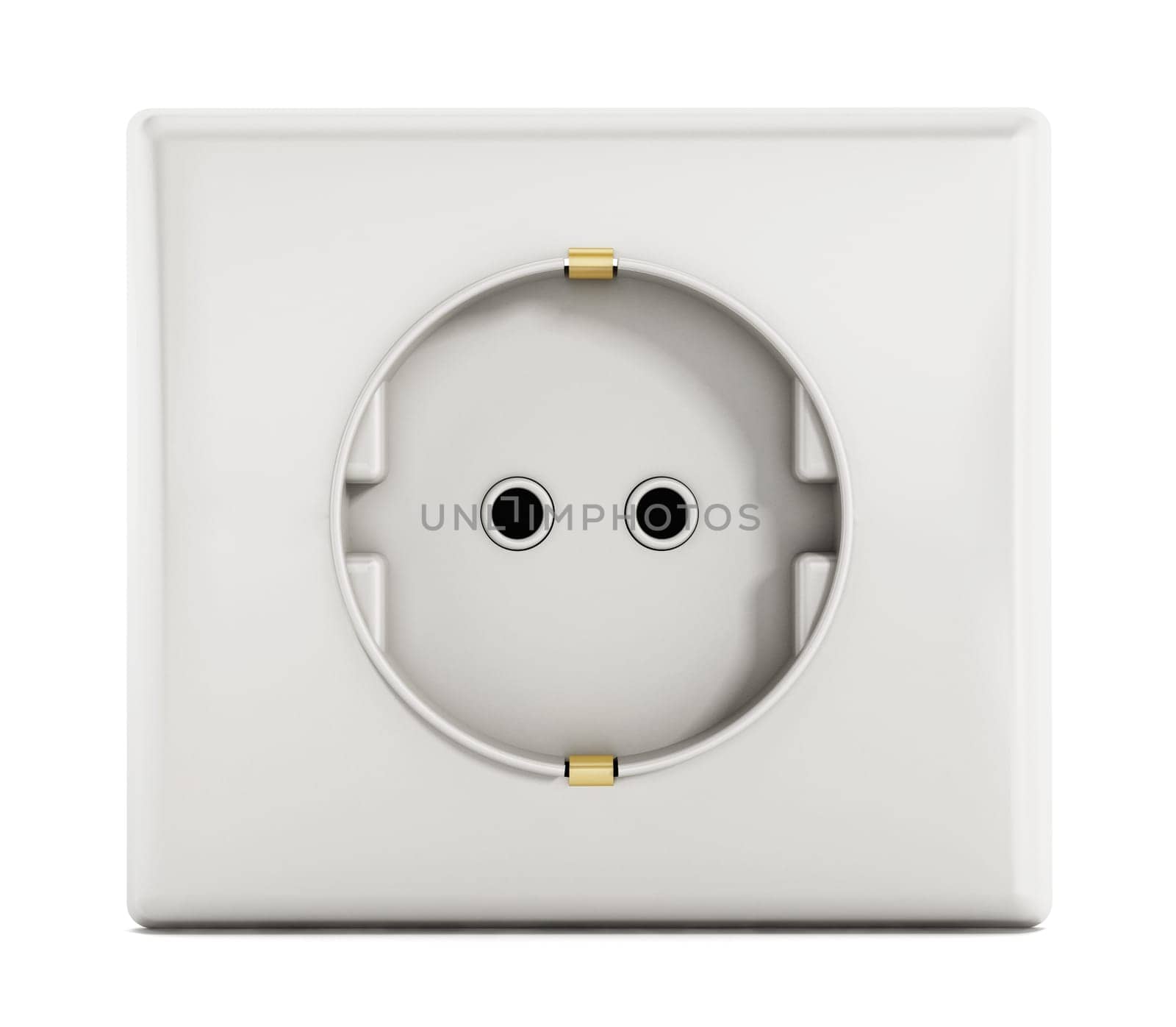 Electric socket isolated on white background