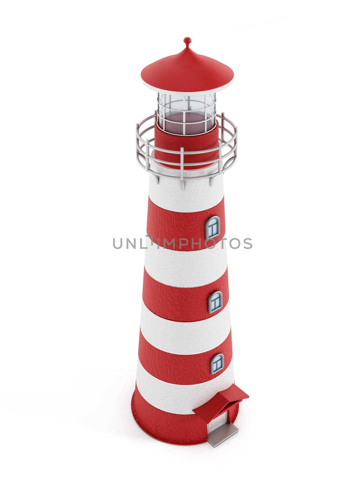 Lighthouse isolated on white background