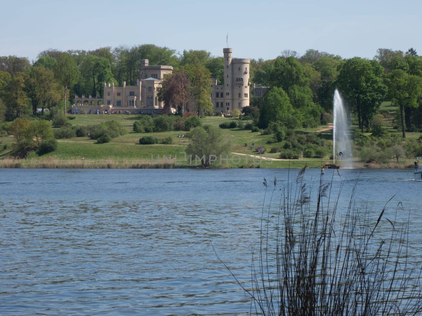 The Babelsberg Palace at the Tiefen See in Potsdam