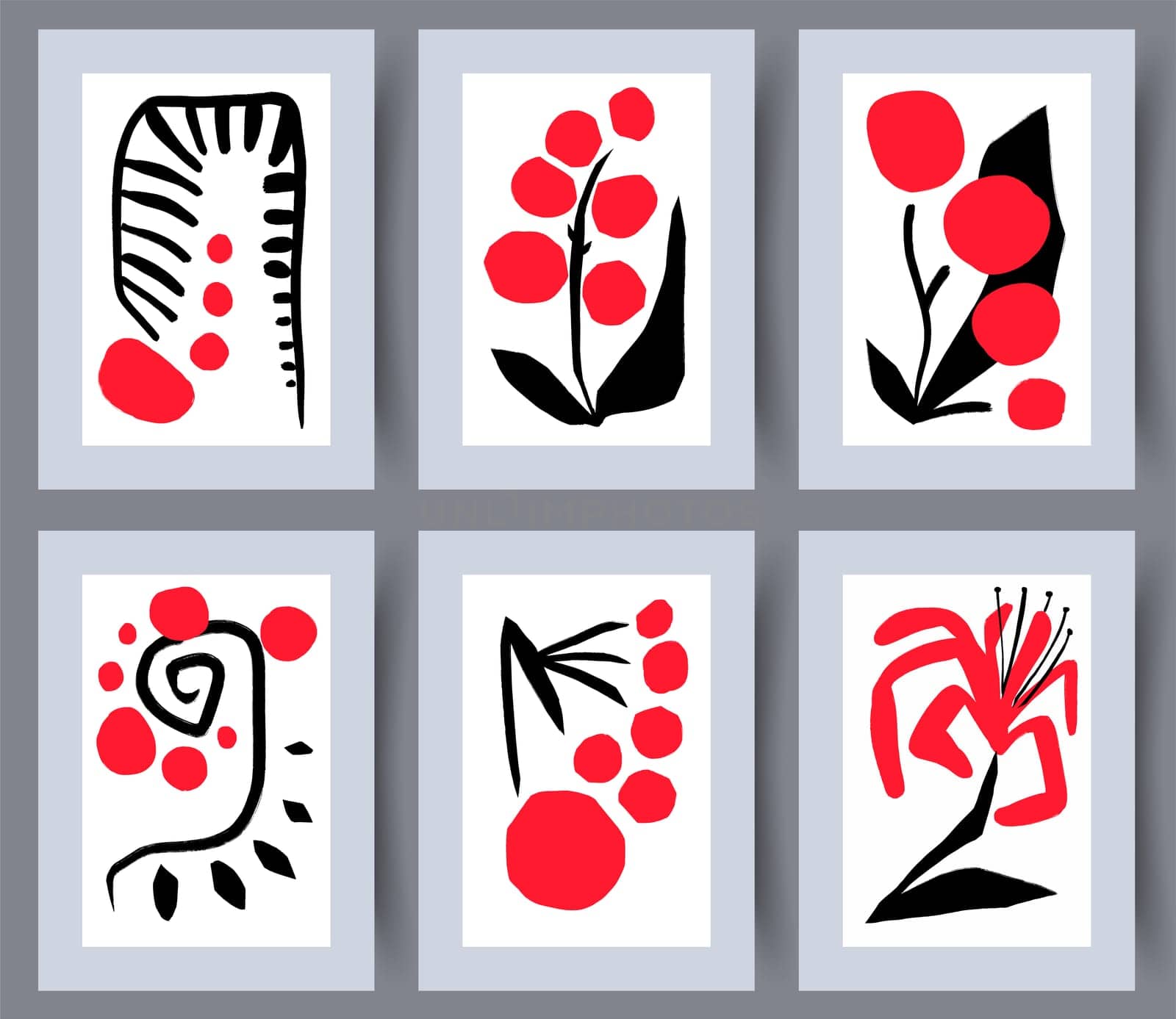 Printable wall art vector poster set vector. Vector illustrationPrintable wall art vector poster set. Hand drawn minimalism design for scandinavian interior.