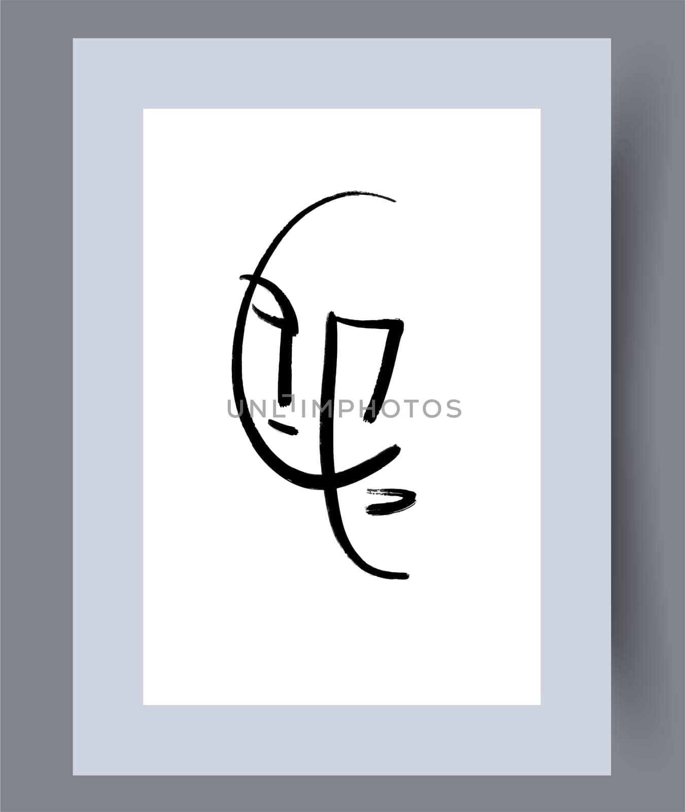 Printable wall art vector poster set vector. Vector illustrationPrintable wall art vector poster set. Hand drawn minimalism design for scandinavian interior.