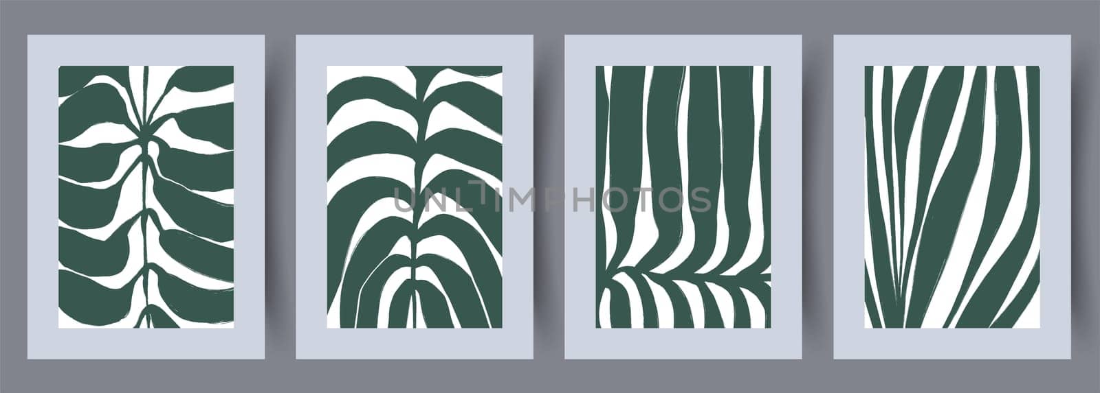 Printable wall art vector poster set vector. Vector illustrationPrintable wall art vector poster set. Hand drawn minimalism design for scandinavian interior.