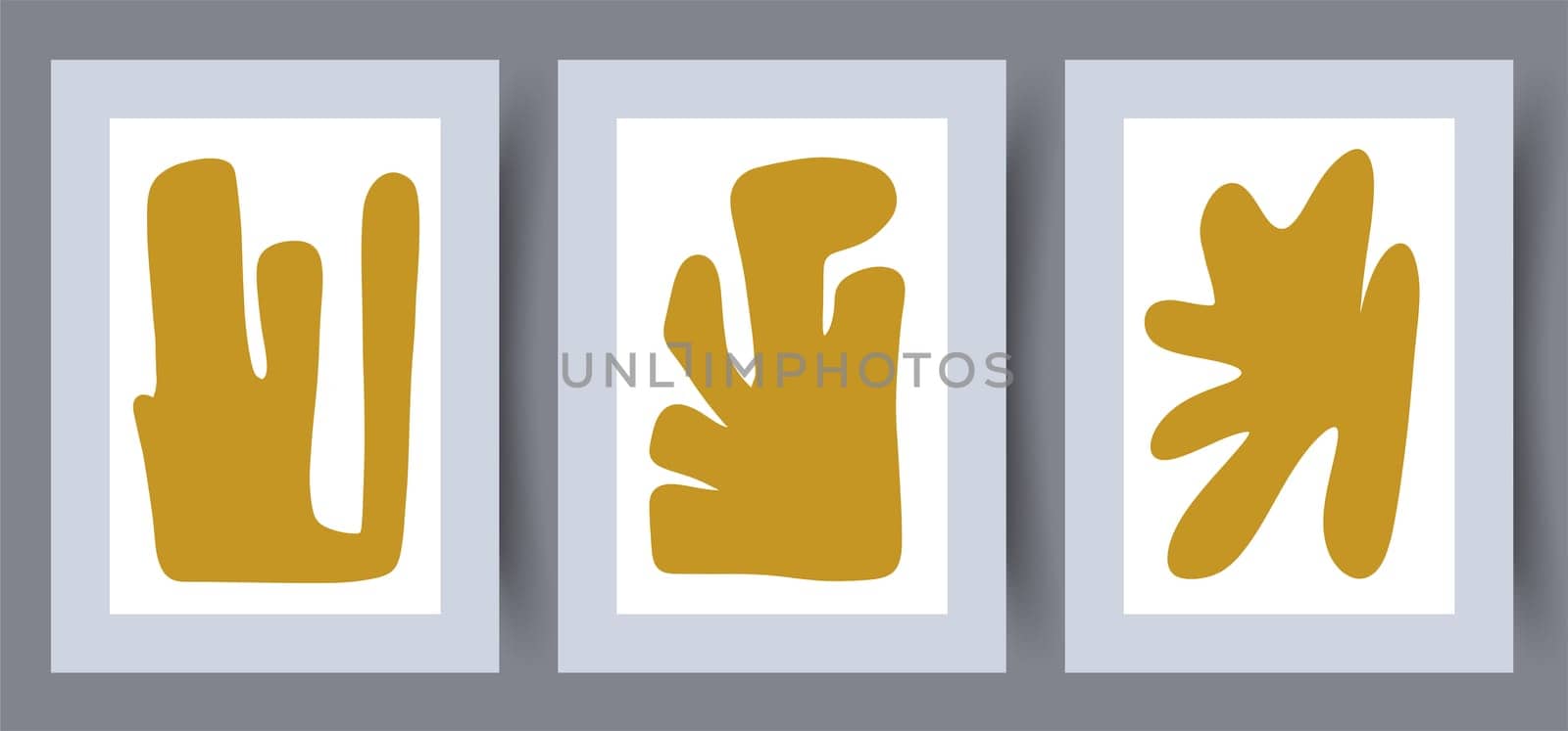 Printable wall art vector poster set vector. Vector illustrationPrintable wall art vector poster set. Hand drawn minimalism design for scandinavian interior.