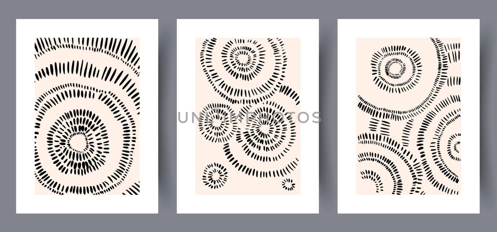 Printable wall art vector poster set. Scandinavian abstract vector print set for modern interior. Printable poster design.