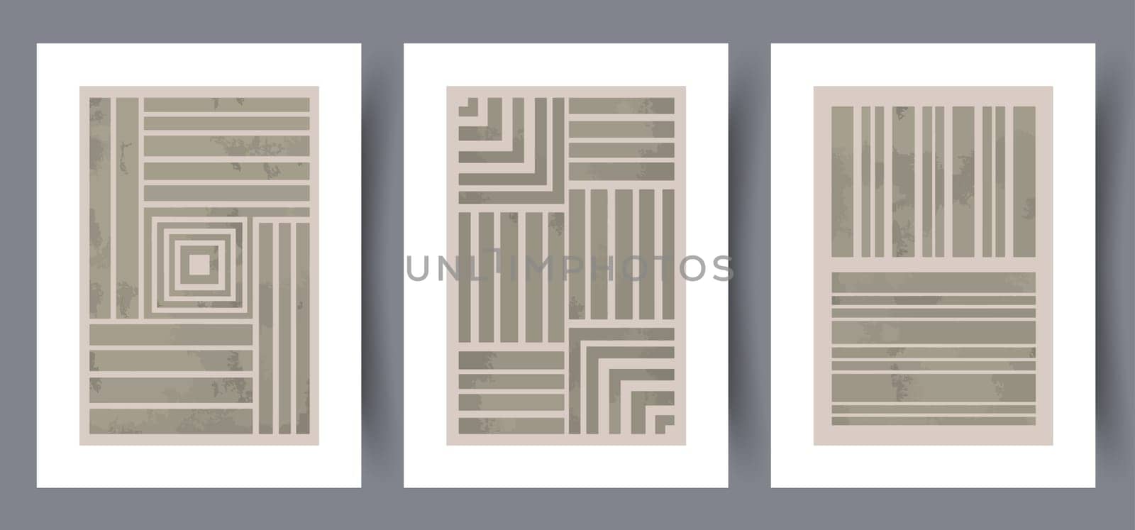 Printable wall art vector poster set vector. Vector illustrationPrintable wall art vector poster set. Hand drawn minimalism design for scandinavian interior.