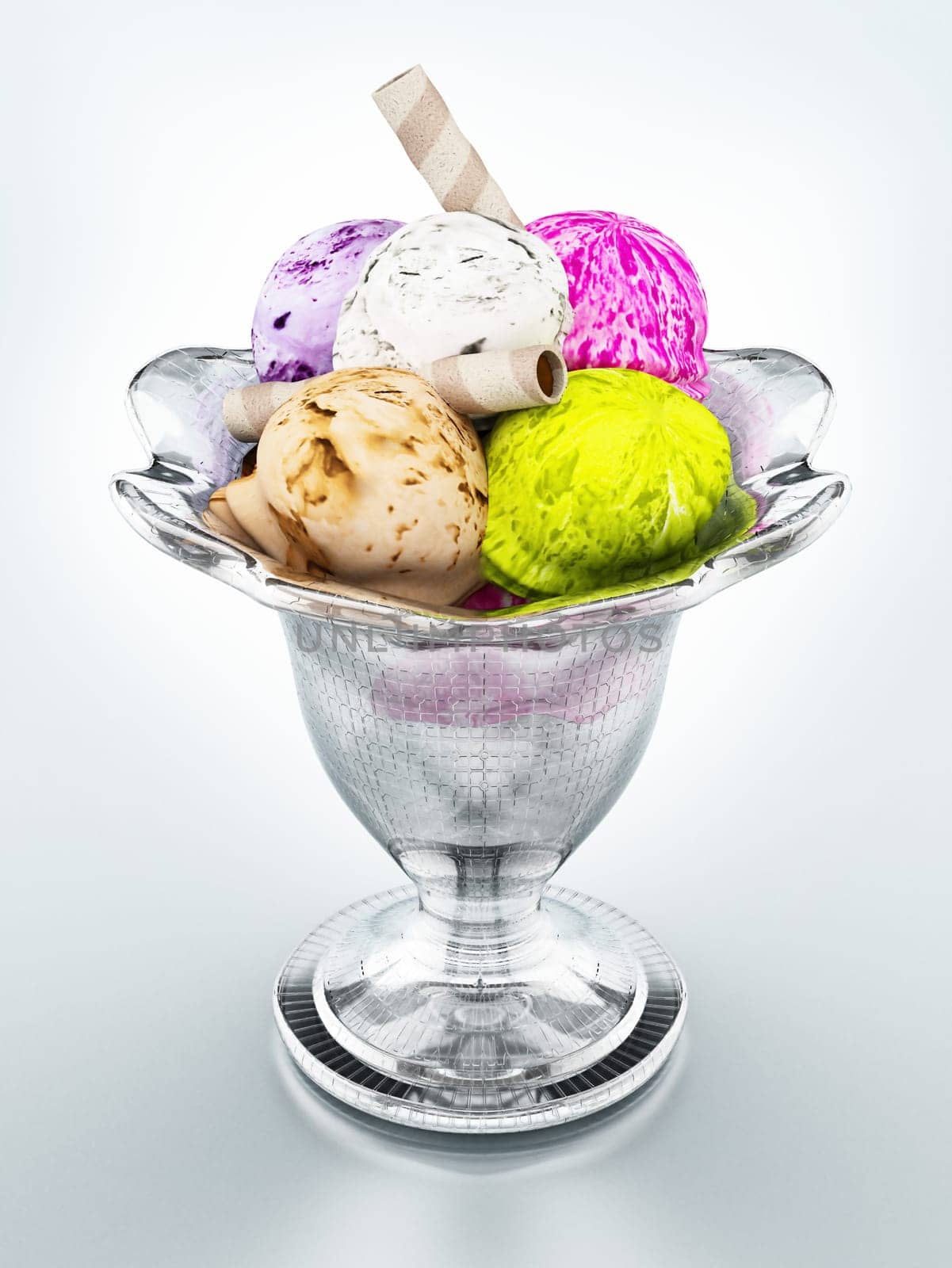 Ice cream isolated on white background