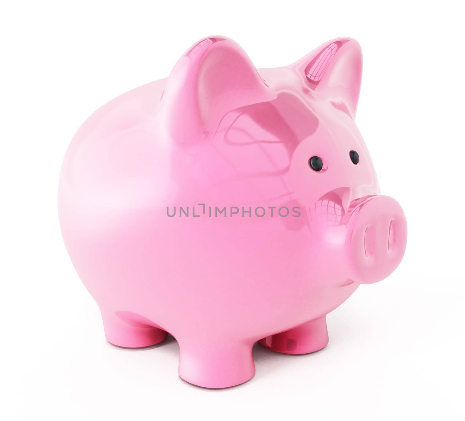 Piggy bank isolated on white background.