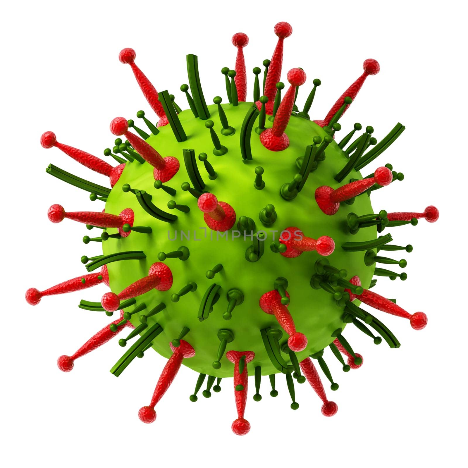 Virus or bacteria isolated on white background