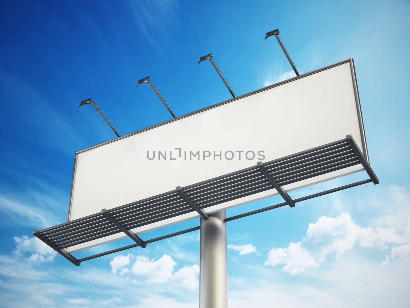 Blank billboard at the sky.