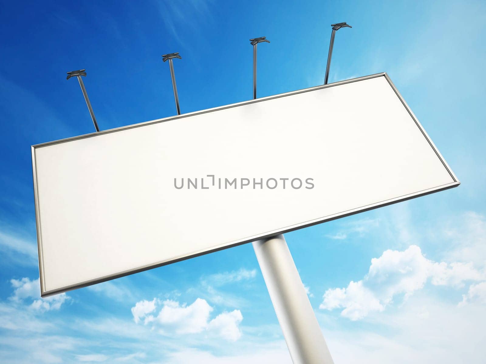 Blank billboard at the sky.