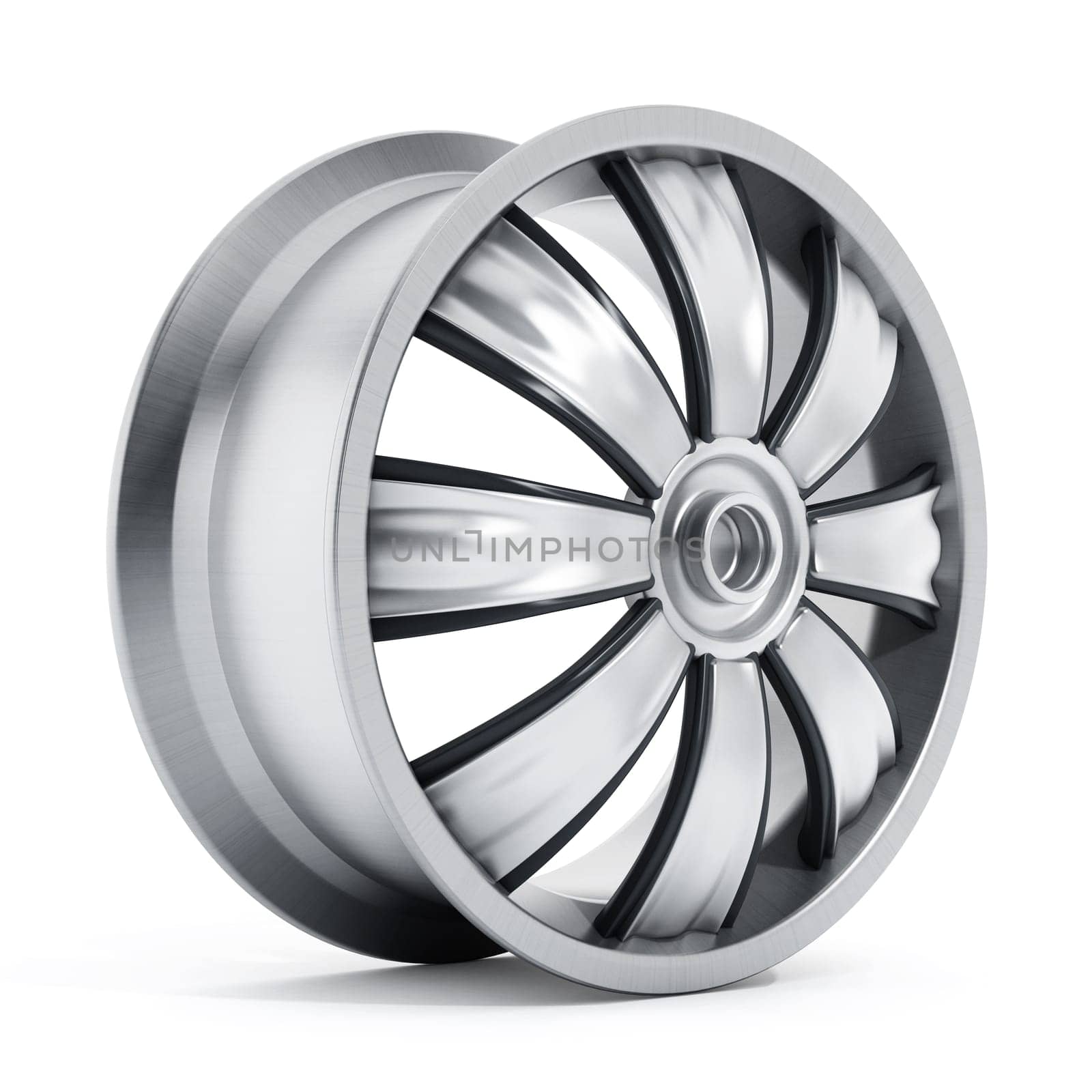 Car wheel isolated on white background