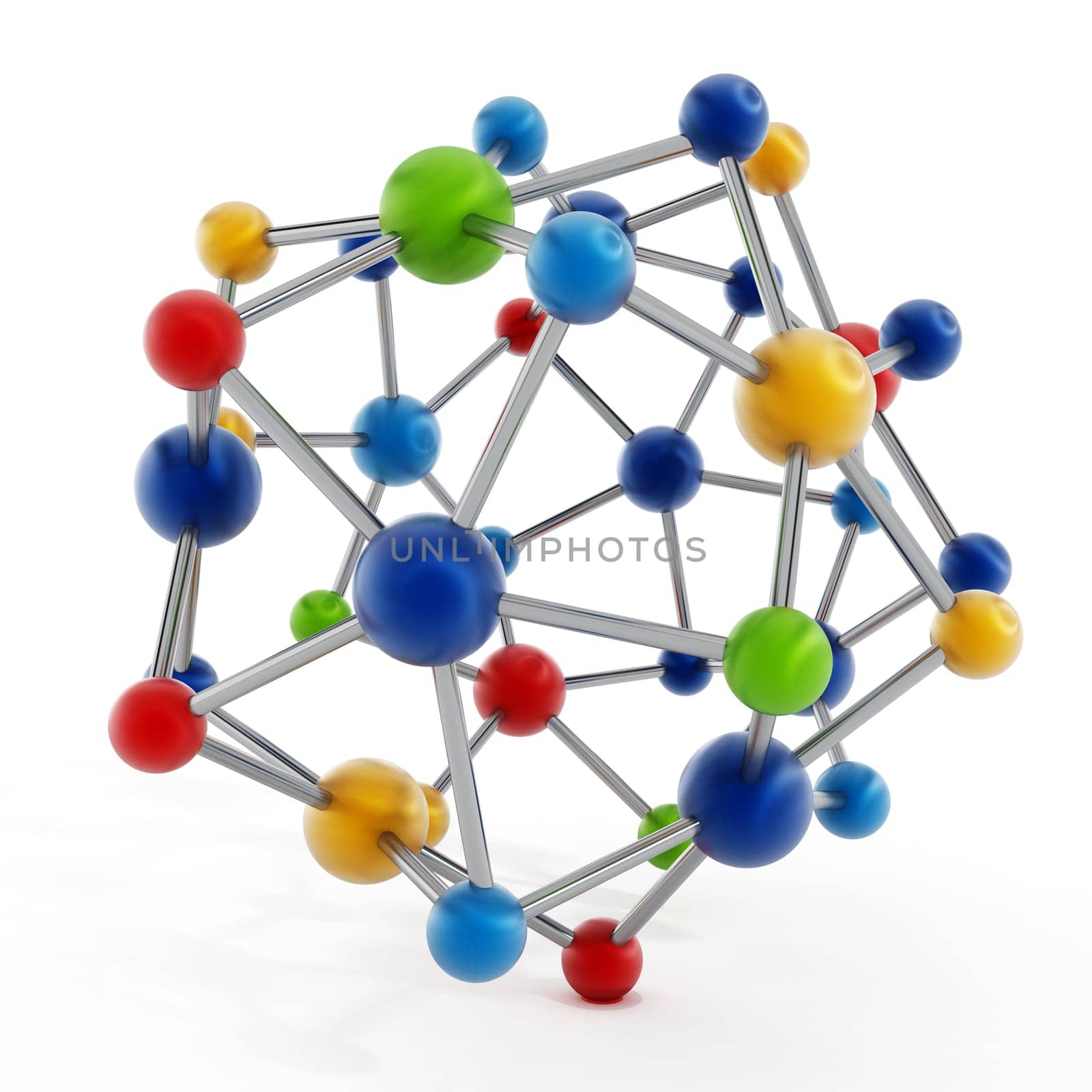 Molecular structure isolated on white background