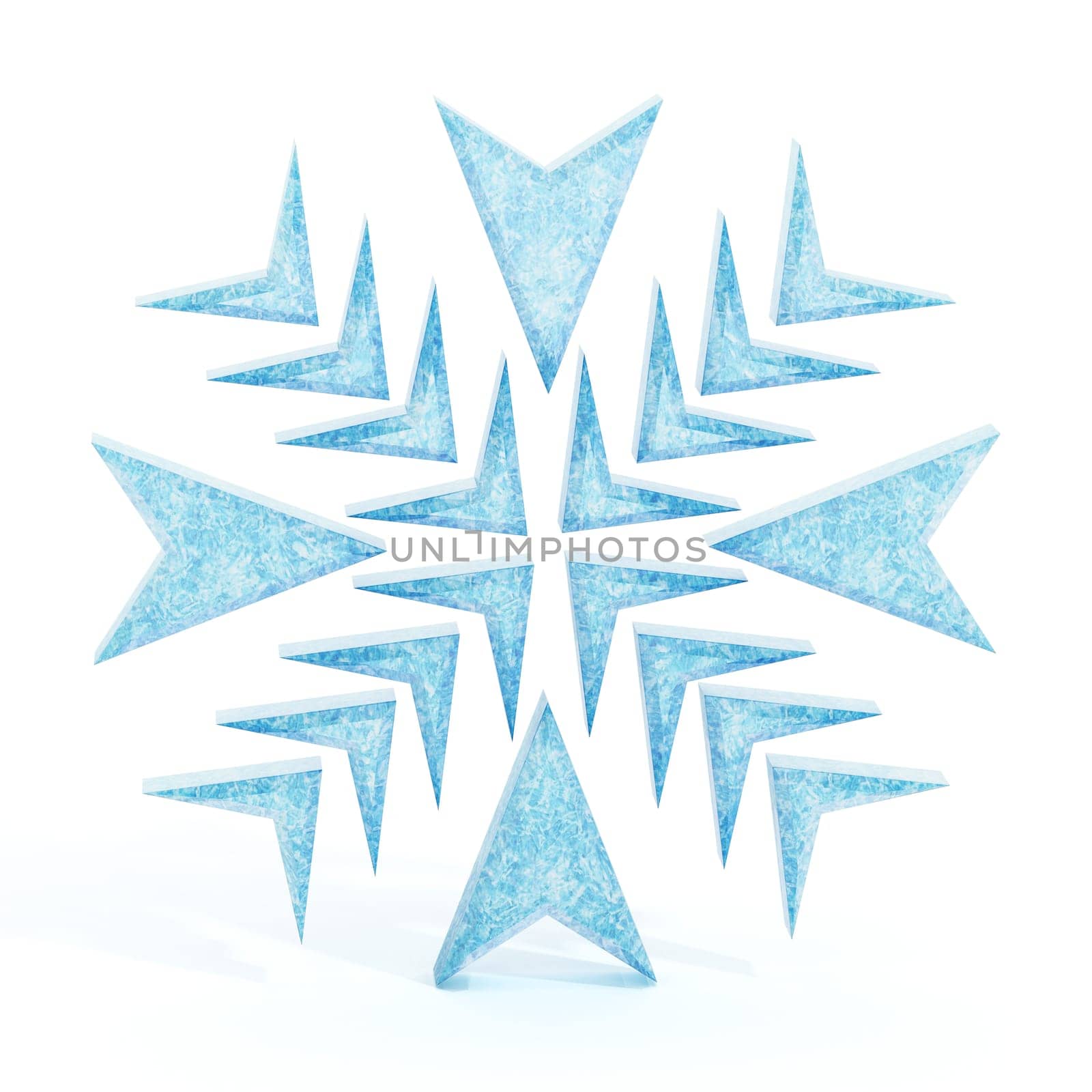 Snowflake isolated on white background