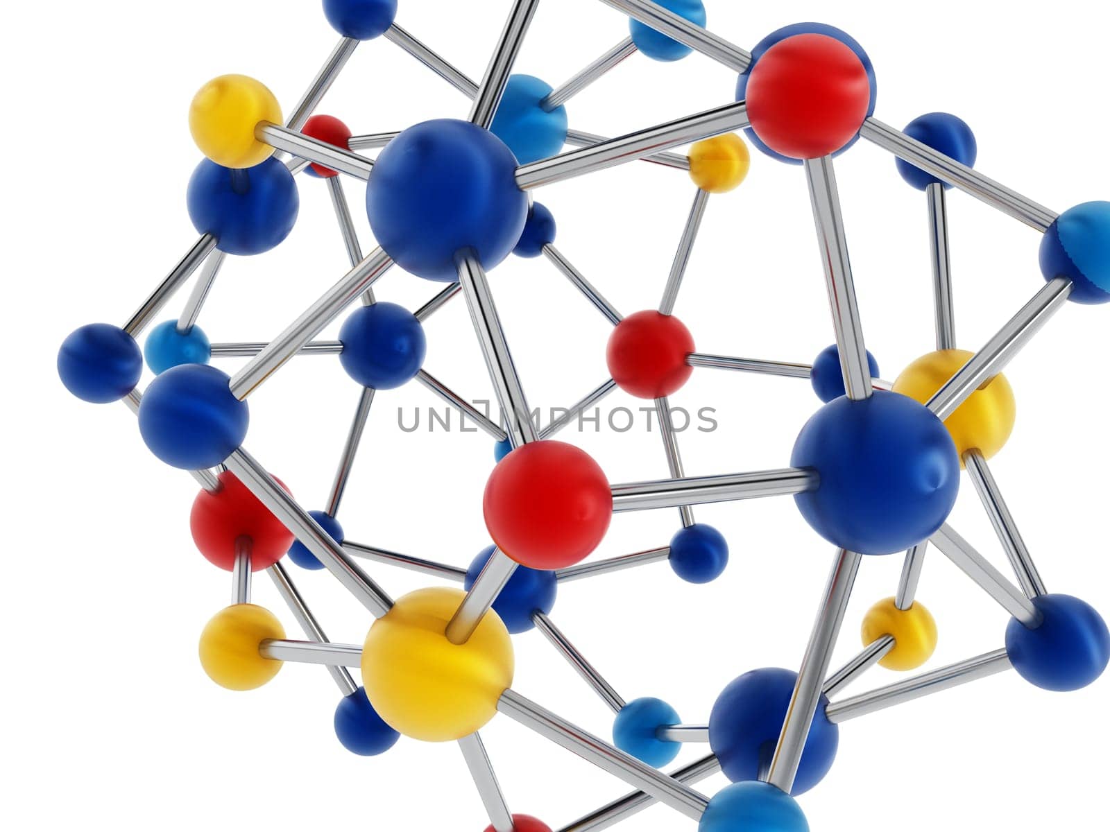 Molecular structure isolated on white background