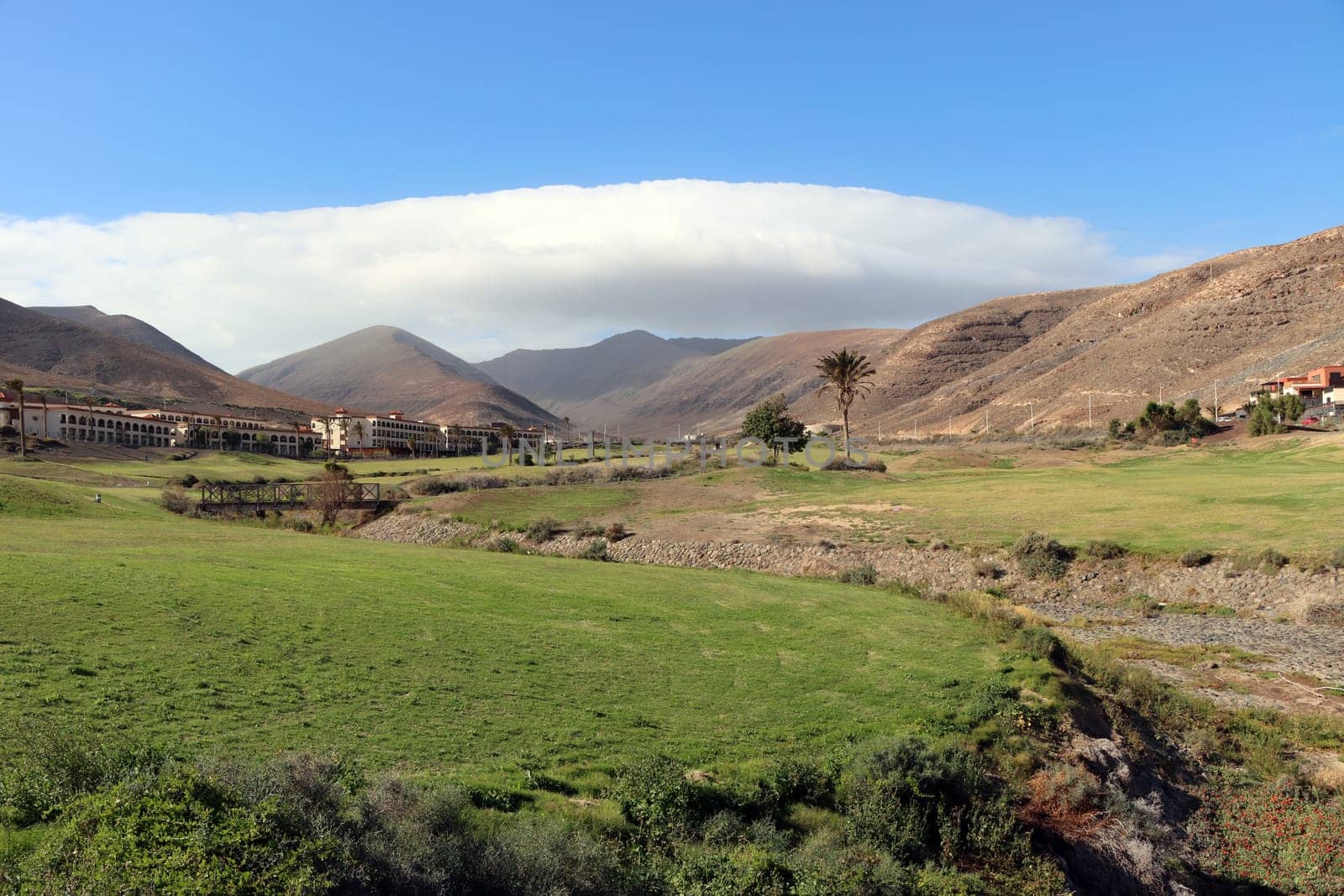 Golfplatz im Barranco de Vinamar, Morro Jable, Fuerteventura,Spanien