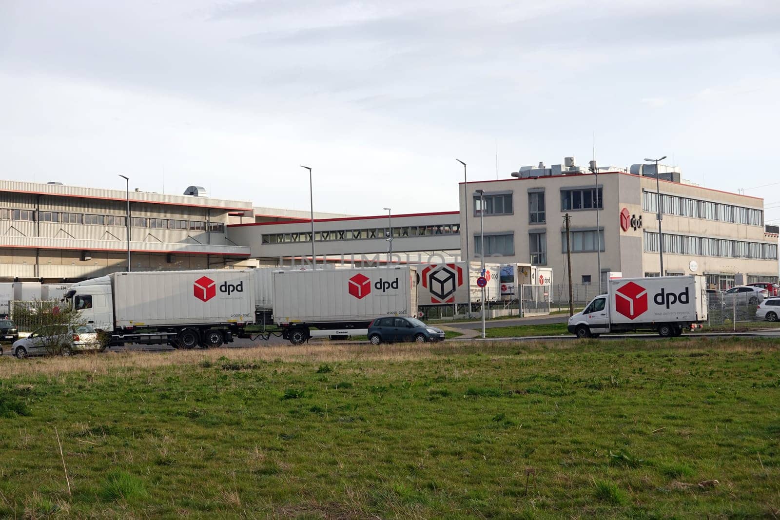 Verteilzentrum des Logistikunternehmens DPDgroup, früher Deutscher Paketdienst, Nordrhein-Westfalen, Deuschtland, Erftstadt-Lechenich