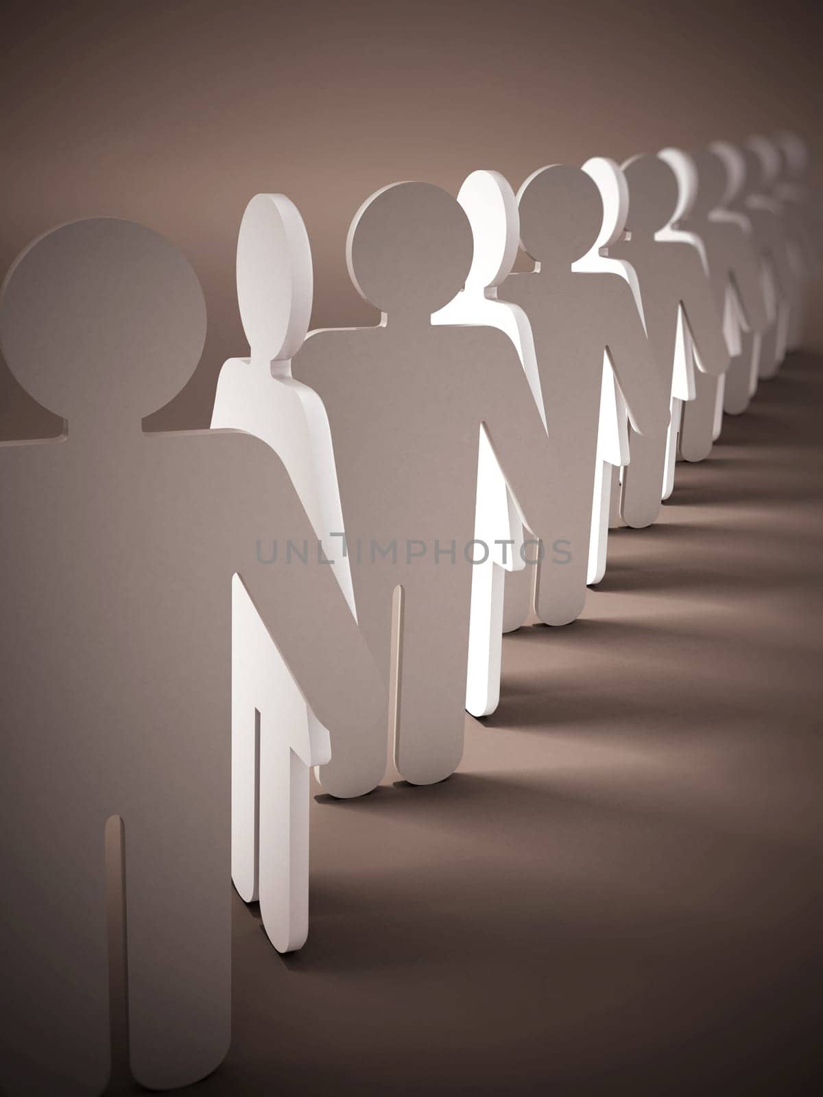 People holding hands with soft shadows