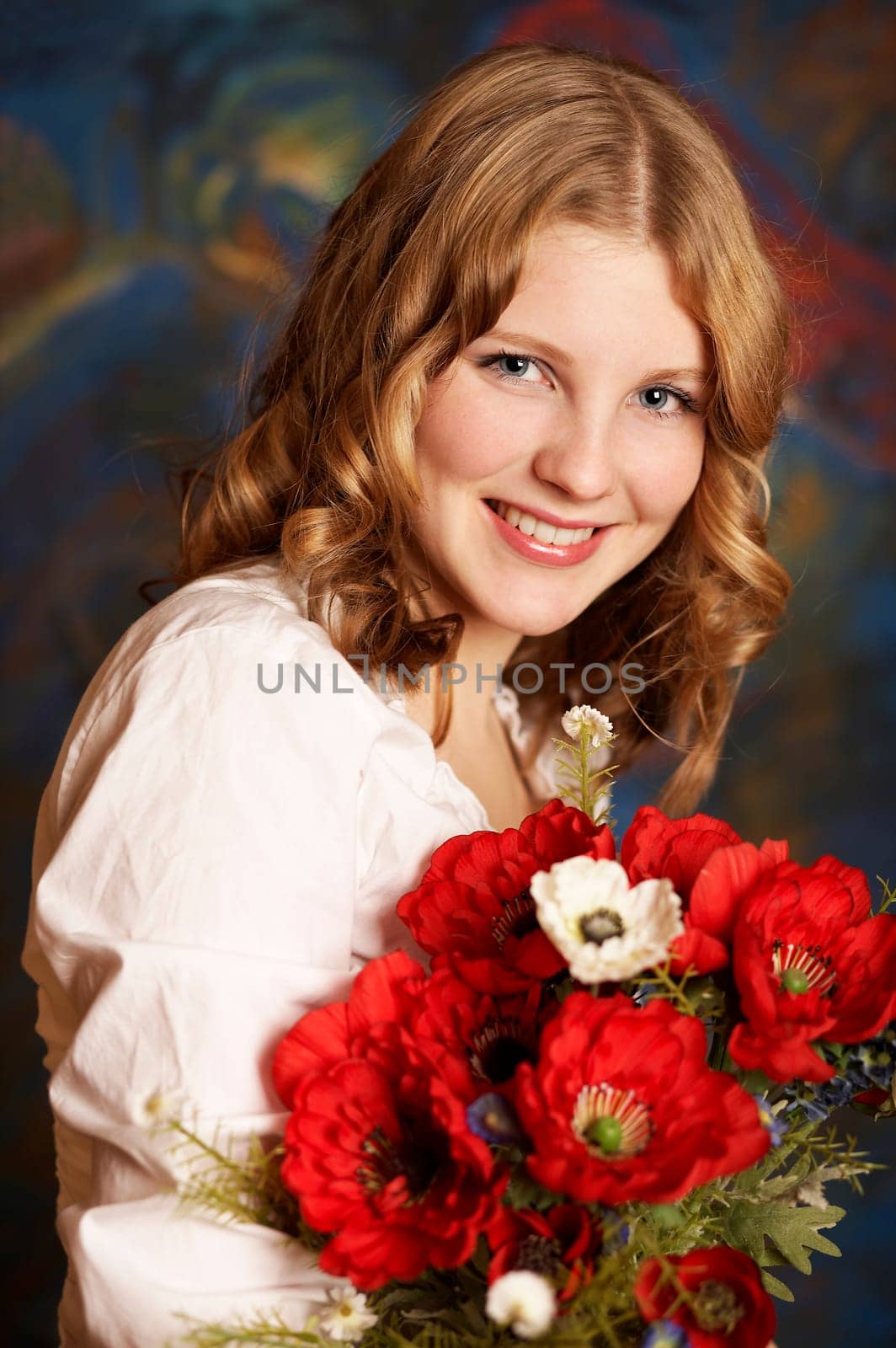 Lady with flowers